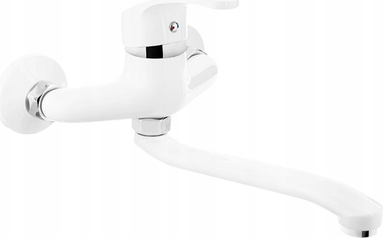 Kuchinox Witte Keukenkraan met Draaibare Uitloop voor Wandmontage