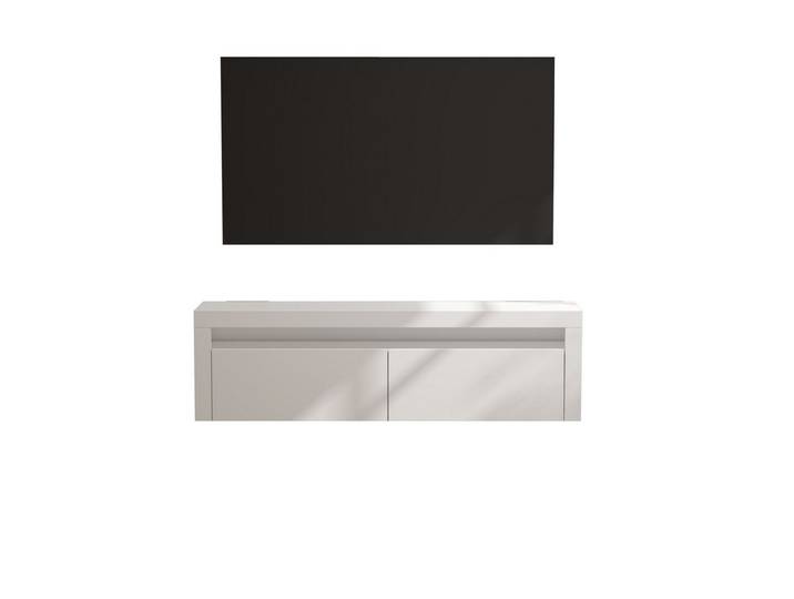 doporro Lowboard TV-Schrank Fernsehschrank Softclose Hängend 2 Schranktüren 160x40x46cm, mit 2 abgetrennten Fächern, Oberfläche mit angenehmer Haptik