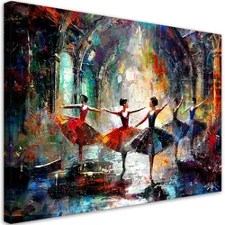 LEINWANDBILD Ballerinas Tanz Musik 120x80cm