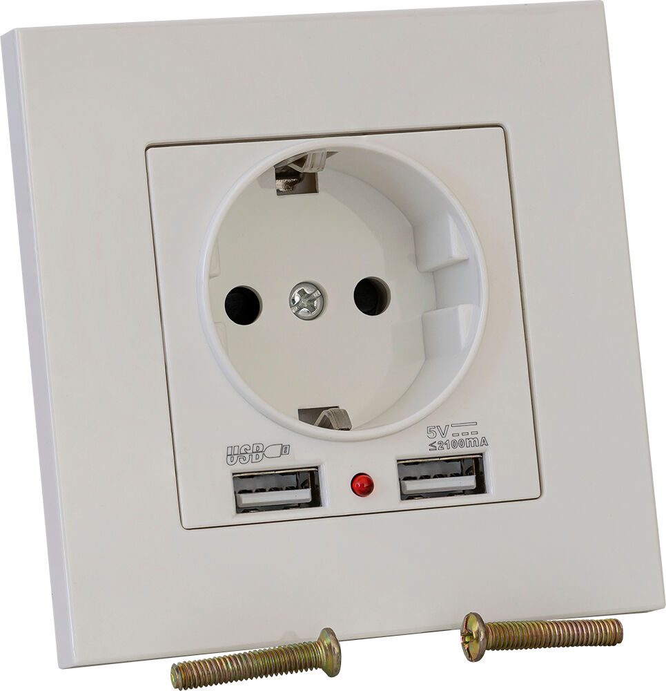 Tomada Interior de Parede c/ 2 USB