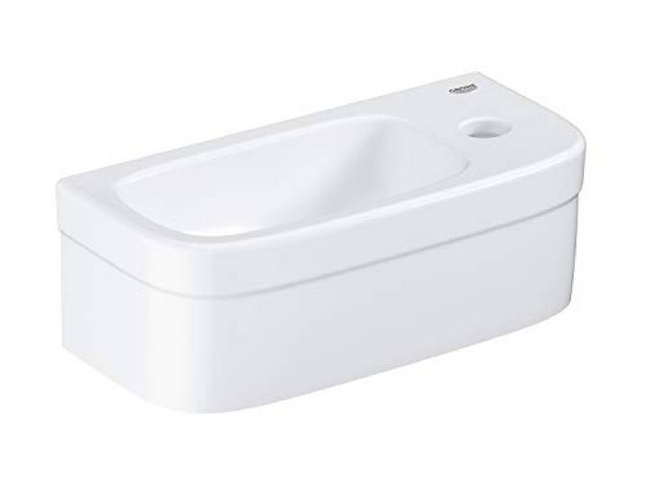 GROHE lave-mains suspendu et autoportant Euro ceramic\, 37x18 cm\, installation rapide\, porcelaine vitrifiée\, finition blanc alpin\, 39327000 (Import Allemagne)