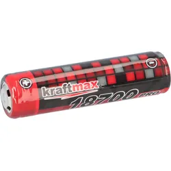 Kraftmax 18700 Pro Akku mit PCB Schutzschaltung - speziell für LED Taschenlampen 3,7V 9,62 Wh