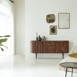 Anrichte aus Palisanderholz und Marmor 175 Jade