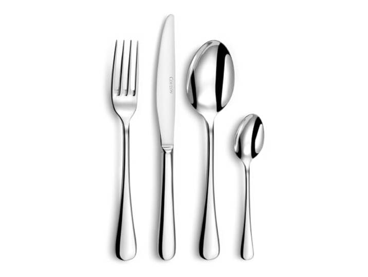 COUZON - Ménagère 48 couverts de table pour 12 personnes - Clipper - Acier inoxydable 18/10\, Finition Miroir\, Epaisseur 2.5 mm - Inox
