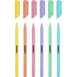 Kores® Kugelschreiber K0R-M Pastel farbsortiert, Schreibfarbe: Blau