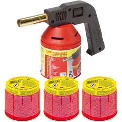 Rothenberger, Lötgerät, Industrial RoFlame Premium Lötlampe 1.750 °C inkl. 3x C200 Kartusche 330 ml mit ILL Sys (Lötlampe)