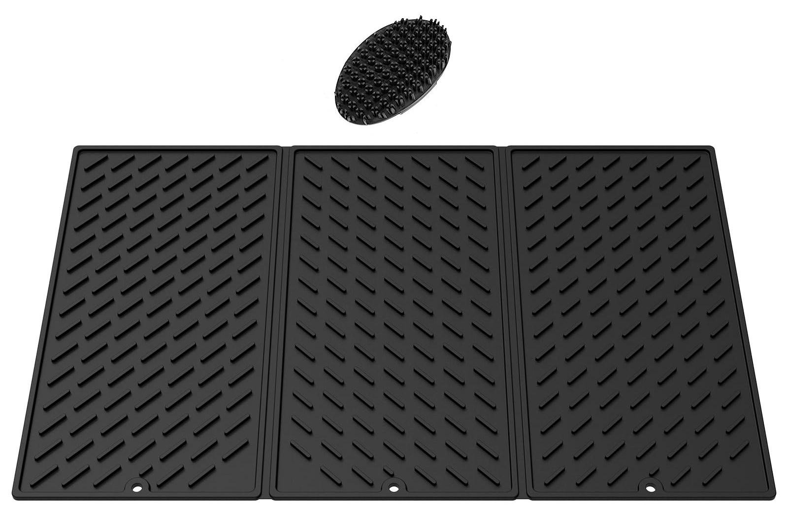 Antislip droogmat met schoonmaakborstel