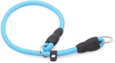 Fusion Finds No Pull Adjustable Dog Collar Nylon P Chain Training Slip Rope Collar blue m