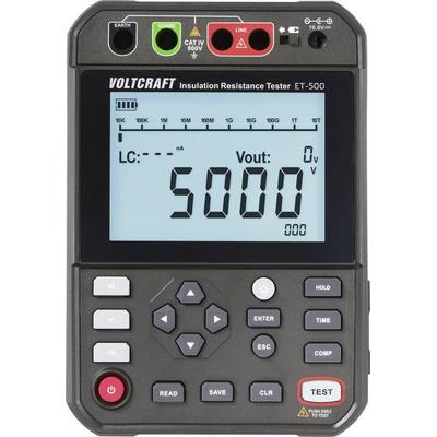 VOLTCRAFT ET-500 Isolationsmessgerät 250 V, 500 V, 1000 V, 2500 V, 5000V 5.0 TΩ