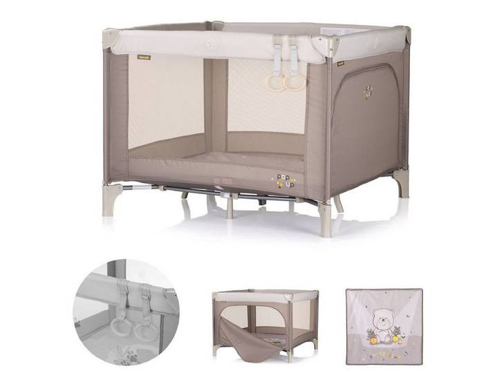 Chipolino Laufstall Pop-up, Matratze, Tragetasche, Seiteneingang, faltbar, Babyreisebett