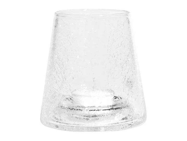 Dekovase Craclet, Hergiswil, transparent, Glas