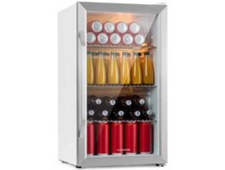 Klarstein Beersafe 83cm 80L Frigo à Boisson avec Porte Vitrée Argent