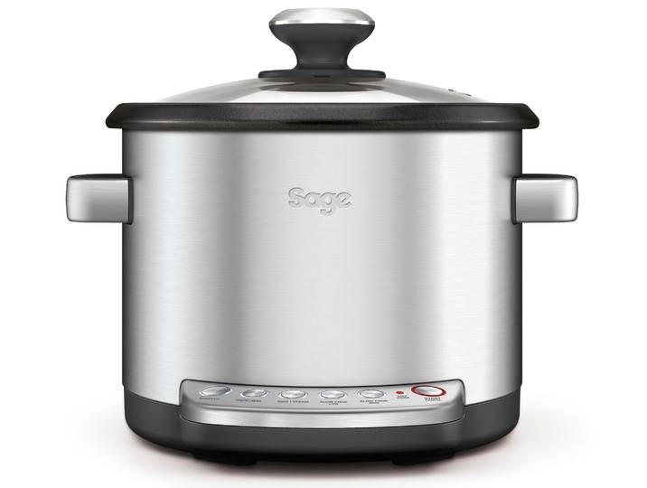 SAGE Reiskocher SRC600BSS the Risotto Plus , silber (brushed stainless steel (edelstahl)), B:29,5cm H:26,9cm T:31,9cm, Reiskocher, Reiskocher