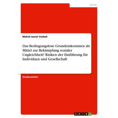 Das Bedingungslose Grundeinkommen als Mittel zur Bekämpfung sozialer Ungleichheit? Risiken der Einführung für Individuen und Gesellschaft, Taschenbuch