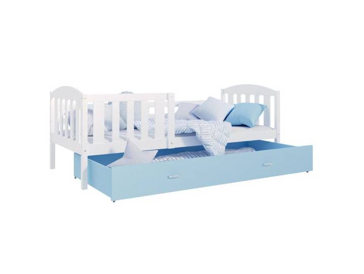 Lit Enfant Nilo 90x190 tiroir Blanc - bleu