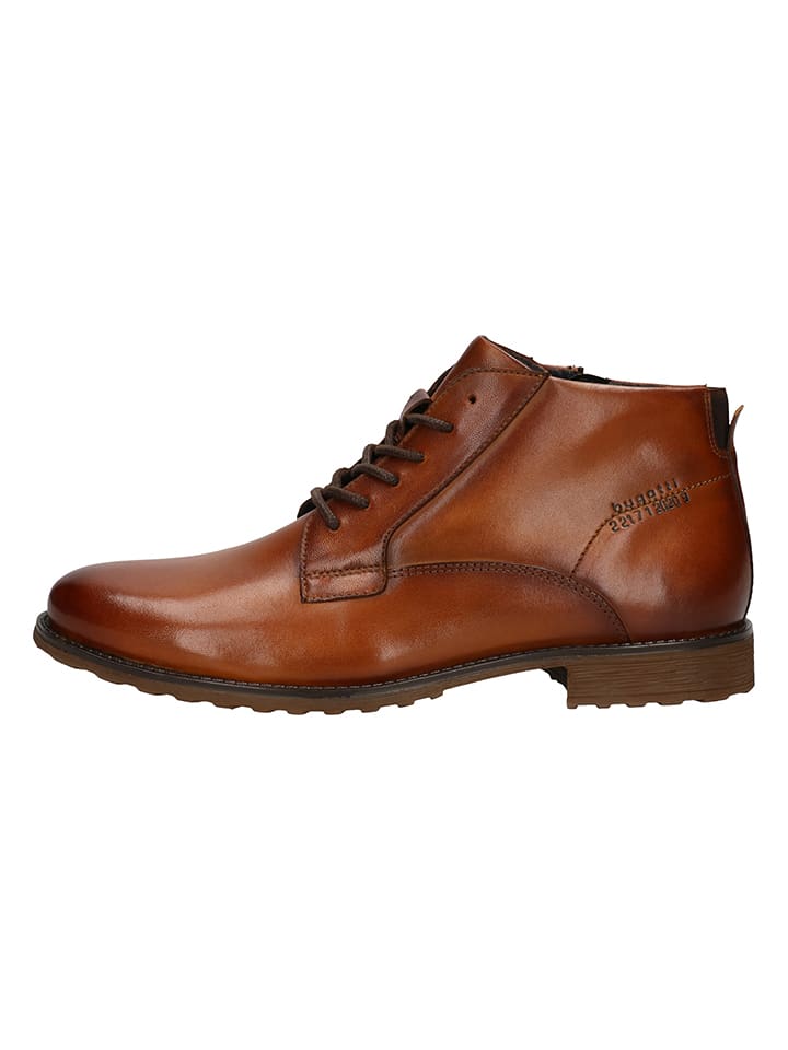 Bugatti Leder-Boots in Hellbraun - 40