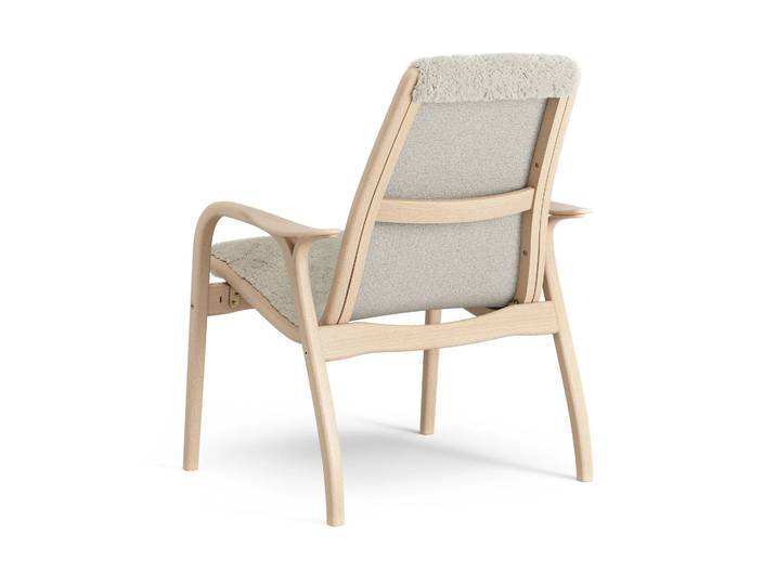 Swedese Laminett Sessel lackierte Buche/Schaffell Moonlight (beige)