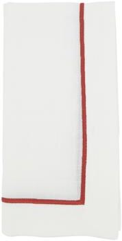 Saro Lifestyle Hemstitched Border Napkins (Set of 4) - Elegant Beverage Napkins for Everyday Entertaining & Cocktail Parties