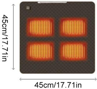 StayWell USB Heated Cushion 3 Level Adjustable Pad For Camping & Home dark Brown S 1 Pc