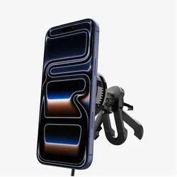 Spigen Andere Waren Essential EV25MFAQ Magnetic MagSafe Car Air Vent Mount - Black, Auto Adapter, Schwarz