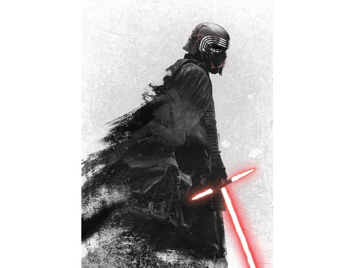 Bild KOMAR Star Wars EP9 Kylo Vader Shadow , bunt (farbe bild(er): bunt), B:50cm H:70cm, Holz, Papier, Bilder, Bild, Wandbild zur Dekoration im Kinderzimmer - ohne Rahmen