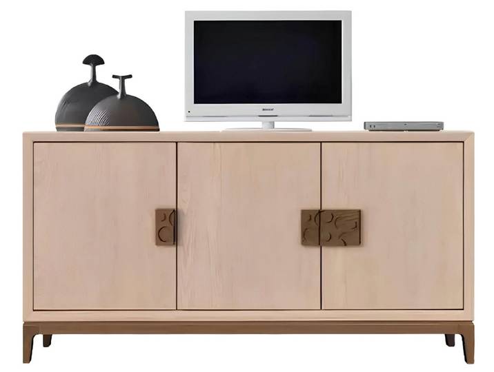 Xlmoebel Sideboard Beigefarbenes Designer Sideboard aus hochwertigem Holz (Sideboard, 1 St., Sideboard), Hergestellt in Italy