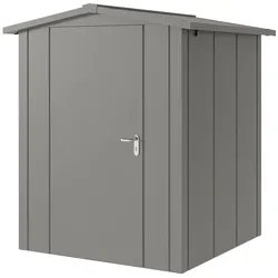 Hörmann Metall-Gerätehaus "Juno" mit Satteldach, JSD2 - Design, 166 x 166 cm (B x T),graualuminium,