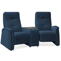 Exxpo by Gala Rundsofa mit Zwischentisch Tivoli Stoff Blau Navy