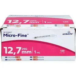 Micro-Fine Insulinspritze U100 12.7Mm 1.0ml 100 ST
