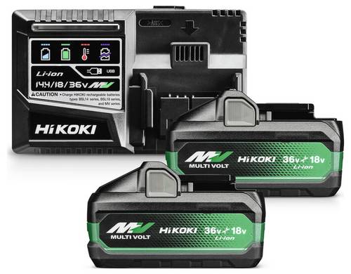 HiKOKI UC18YSL3WJZ Werkzeug-Akku und Ladegerät 18 V, 36V 4 Ah, 8Ah