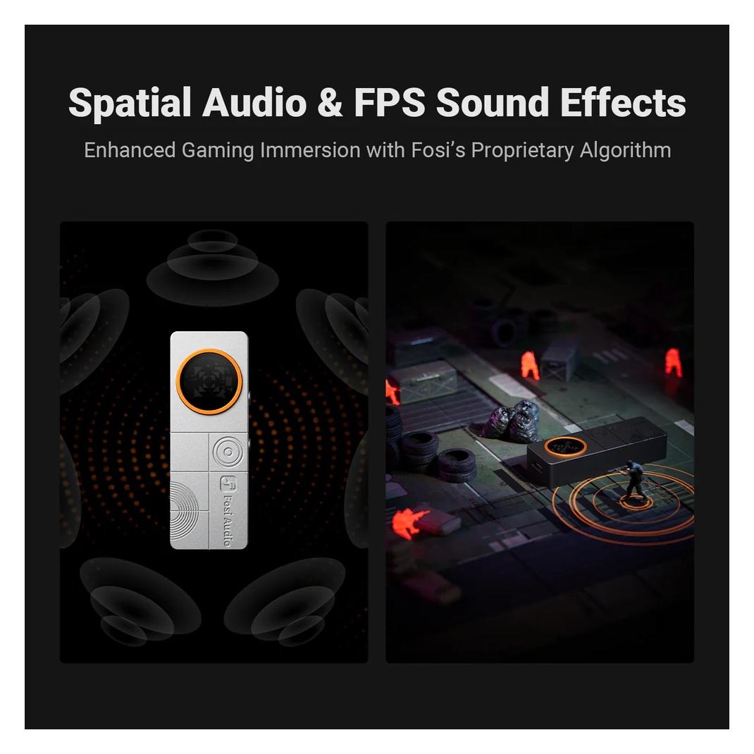 Fosi Audio DS3, 32Bit/768kHz DAC + Kopfhörerverstärker silver (DS3-S)