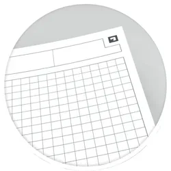 HAMELIN Notebook Block, A5, kariert, mit Spirale, extra stabilem Deckel, 12-fach gelocht, 80 Blatt