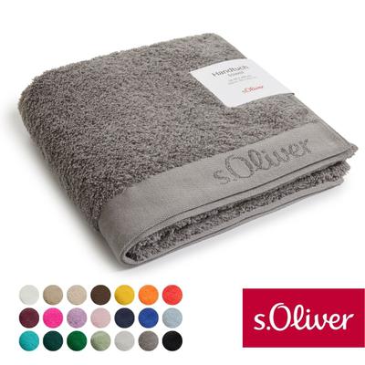 Handtuch S.OLIVER "s.Oliver, Premium Qualität, 600 gr/m², auch als Sets erhältlich", grau, B:50cm L:100cm, Walkfrottier, Baumwolle, Handtücher, große Farbauswahl, auch als Duschtuch, Waschhandschuh, Gästetuch
