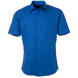 Kurzarm Hemd "JN680" - XXL - royal