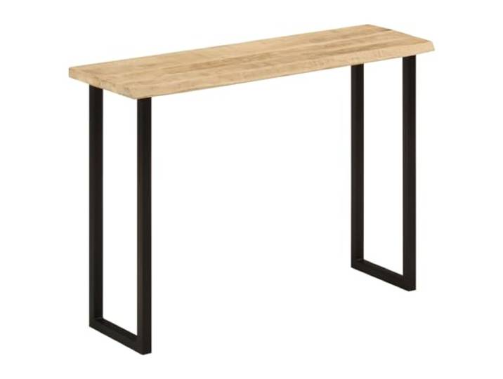 Makastle Konsolentisch, schmaler Sofatisch mit Baumkante 105x33x76 cm Massivholz Mango