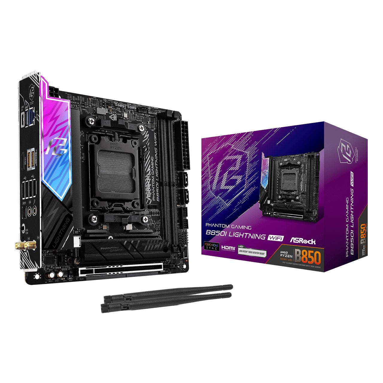 ASRock B850I Lightning WiFi AMD B850 So.AM5 DDR5 Mini-ITX Retail
