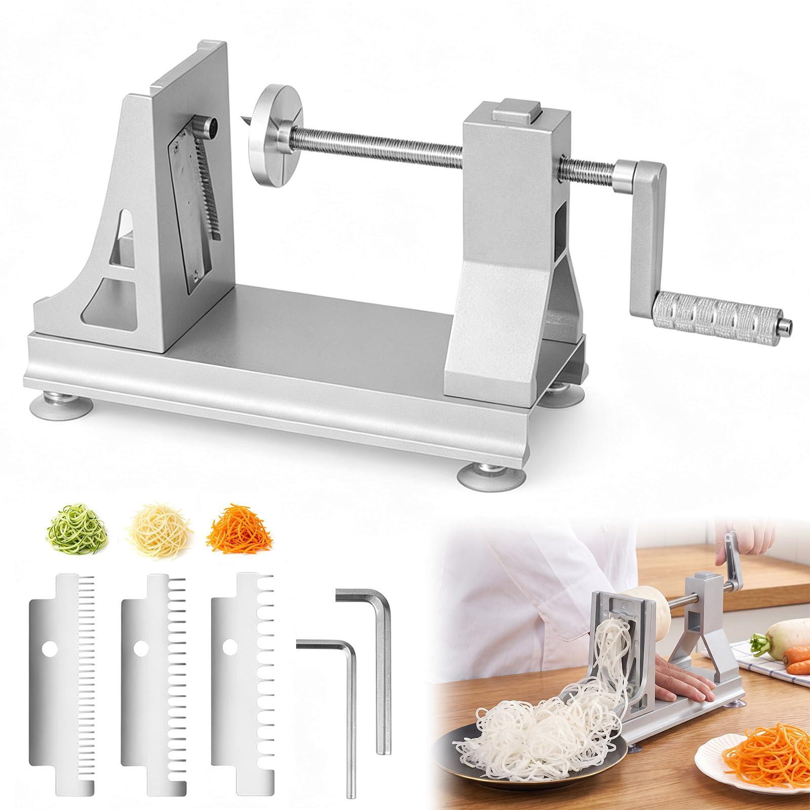 Dripio Groentespiraliser met 3 messen, grijs