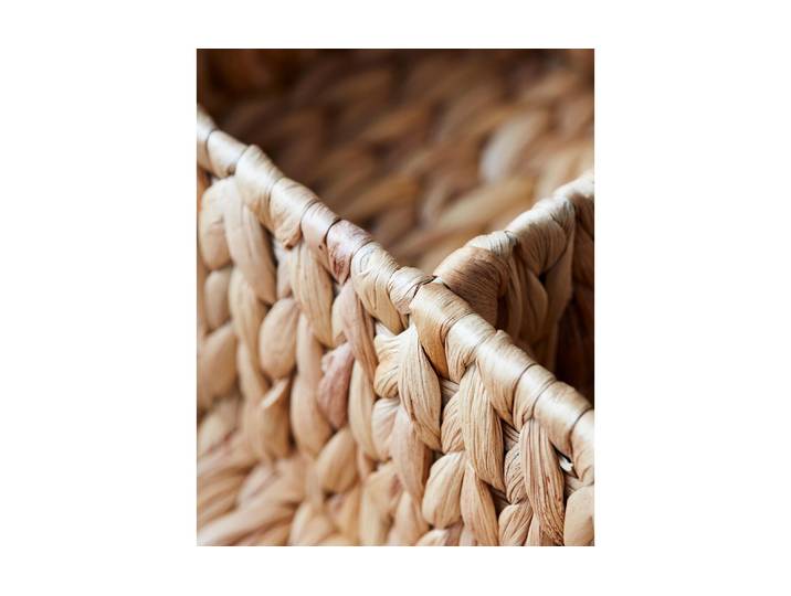 Aufbewahrungskorb House Doctor Nature 50 x 10 x 30 cm , braun, B:50cm H:10cm T:30cm, Geflecht Wasserhyazinthe, Aufbewahrungsboxen, Aufbewahrungskorb