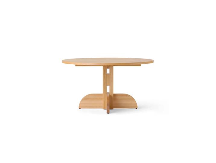 Audo Copenhagen Puffin eettafel eikenfineer Natural Natuurlijk eikenfineer, Ø140 cm