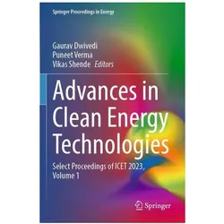 Advances in Clean Energy Technologies, Fachbücher von Puneet Verma, Vikas Shende