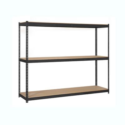 SimonRack Industrieregal, 1500x1500x750 mm, 400 kg am Biegepunkt, 3 Holzböden, Garagenregal, Anthrazit/Holz- Ecoforte