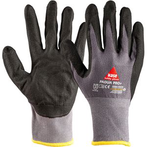 Hase Arbeitshandschuhe Padua Pro+, 508690T, Nitril-Beschichtung, grau, Größe 12 / 3XL, 10 Paar