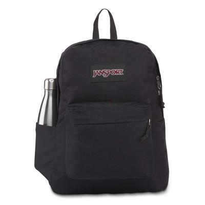 Freizeitrucksack JANSPORT "SuperBreak Plus", Gr. B/H/T: 33cm x 42,5cm x 21,6cm, schwarz, Polyester, Basic, Rucksäcke Freizeitrucksack, im schlichten Look