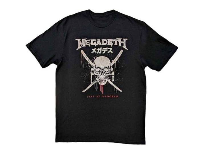 Megadeth T Shirt Crossed Swords Band Logo nieuw Officieel Unisex Zwart M
