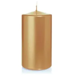 2x Wiedemann, Kerzen, Stumpenkerze 130x70mm gold