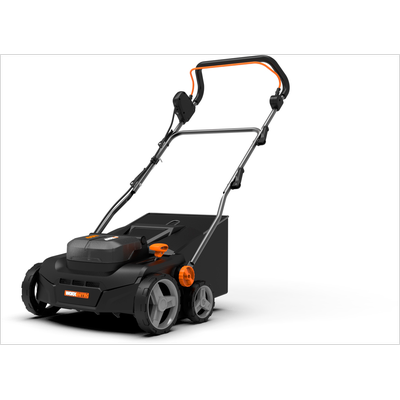 Akku-Vertikutierer / Lüfter WORX "Nitro WG855E.9", schwarz, B:57,5cm H:110cm T:105cm, Vertikutierer, bis zu 400 m², 4 Stufen Höhenverstellung, ohne Akku und Ladegerät