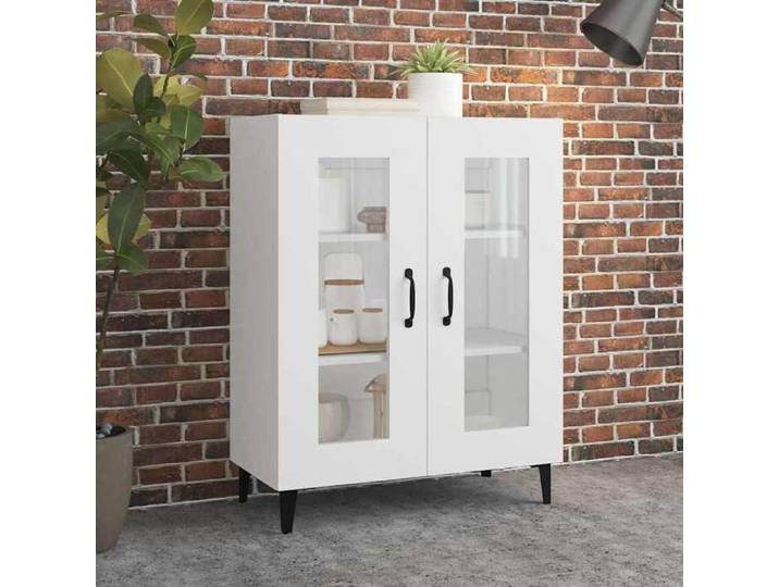 Blanc Buffet blanc 69 5x34x90 cm bois d'ingénierie - Vaisselier H9229