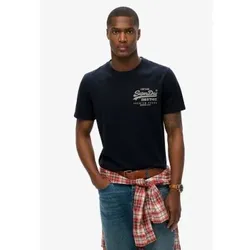 Superdry für Herren. M1012235A Tokyo Entspanntes T-Shirt navy (M), Lässig, Baumwolle, Kurzarm, Marine