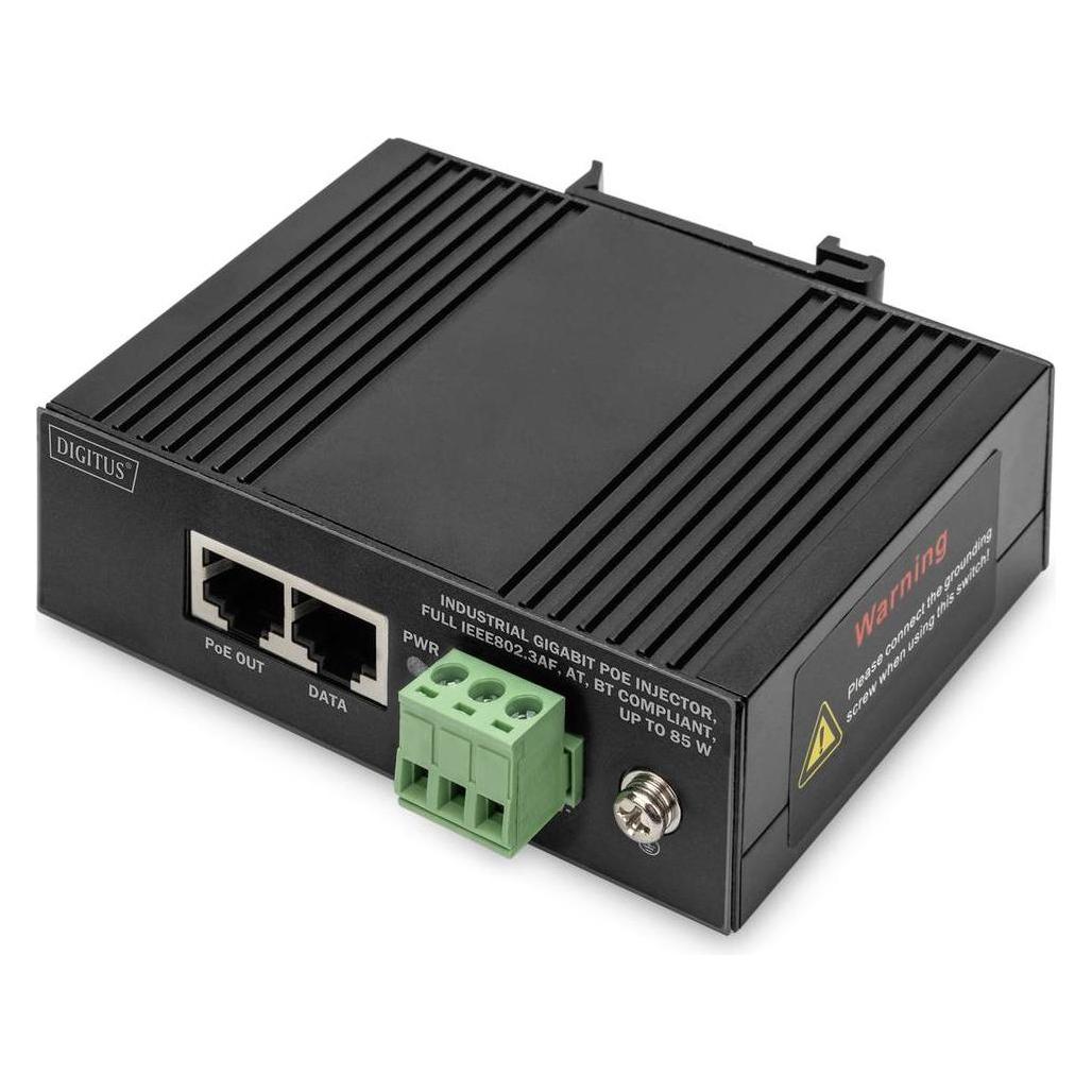 Digitus PoE Injektor 1-Port 85W IEEE802.3af, at, bt (802.3af (PoE), 802.3at (PoE+), 802.3bt (PoE++), 85 W) (DN-651141)
