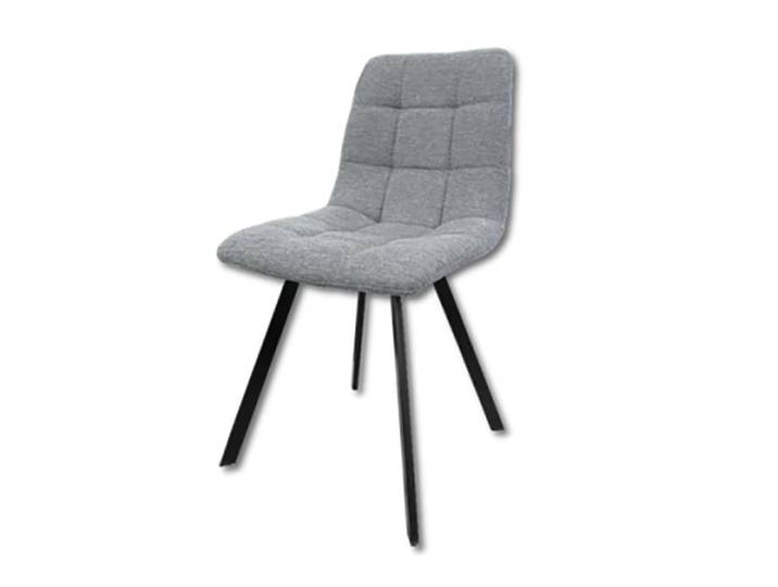 Chaise tissu gris UDC8025 pieds métal